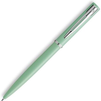 Waterman Allure caneta Lacado em cor verde menta mate com adornos cromados Ponta média Tinta azul Com estojo de presente Waterman Allure caneta Lacado em cor verde menta mate com adornos cromados Ponta média Tinta azul Com estojo de presente
