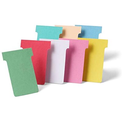 Nobo Cartões para planeador em forma de T, amarelo, tamanho 2, pack de 100 peças de reposição de cartões para planejar, planeador industrial de parede para escritório, 2002004 Nobo Cartões para planeador em forma de T, amarelo, tamanho 2, pack de 100 peças de reposição de cartões para planejar, planeador industrial de parede para escritório, 2002004