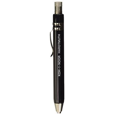 Koh-I-Noor 5358 Lápis lapiseira com afia-lápis (preto, mina preta de 3,2 mm) Koh-I-Noor 5358 Lápis lapiseira com afia-lápis (preto, mina preta de 3,2 mm)