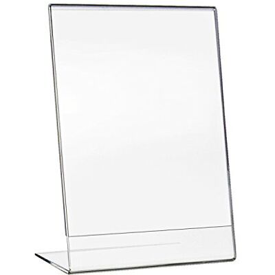 HMF Suporte de mesa inclinado em acrílico, DIN A4 vertical, transparente HMF Suporte de mesa inclinado em acrílico, DIN A4 vertical, transparente