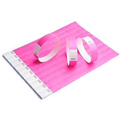 IBOO 100 pulseiras de papel 19 mm para eventos, Festivais – inquebrável IBOO 100 pulseiras de papel 19 mm para eventos, Festivais – inquebrável