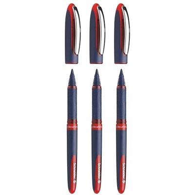 Schneider One Business Pte 06 Rollers de tinta (3 unidades), cor vermelha Schneider One Business Pte 06 Rollers de tinta (3 unidades), cor vermelha
