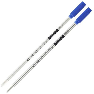 Cross Pacote de recargas para canetas esferográficas (traço médio, 2 unidades, tinta azul) Cross Pacote de recargas para canetas esferográficas (traço médio, 2 unidades, tinta azul)