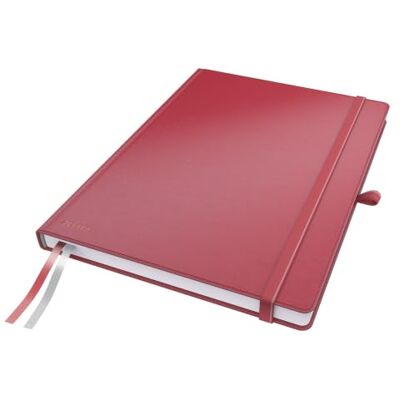 Leitz Caderno A4, 80 páginas, com grade, com tampas rígidas, completo, vermelho, 44710025 Leitz Caderno A4, 80 páginas, com grade, com tampas rígidas, completo, vermelho, 44710025