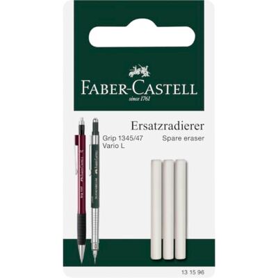 Faber-Castell Borracha recarregável para Grip 1345/1347/Executive/Vario L, cor branco Faber-Castell Borracha recarregável para Grip 1345/1347/Executive/Vario L, cor branco