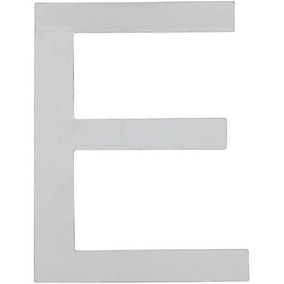 Arregui SEC11-T3 Número da casa exterior de 20 cm de altura, placa de sinalização de aço inoxidável acetinado, número de porta, letra de casa, número de habitação, piso ou escada, Letra E Arregui SEC11-T3 Número da casa exterior de 20 cm de altura, placa de sinalização de aço inoxidável acetinado, número de porta, letra de casa, número de habitação, piso ou escada, Letra E