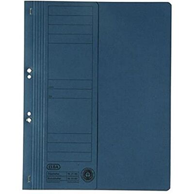 Elba 21451BL Pasta classificadora com agrafado (250 g/m², cartão manila, aproximadamente 200 folhas A4, meia cobertura frontal, 50 unidades), azul Elba 21451BL Pasta classificadora com agrafado (250 g/m², cartão manila, aproximadamente 200 folhas A4, meia cobertura frontal, 50 unidades), azul
