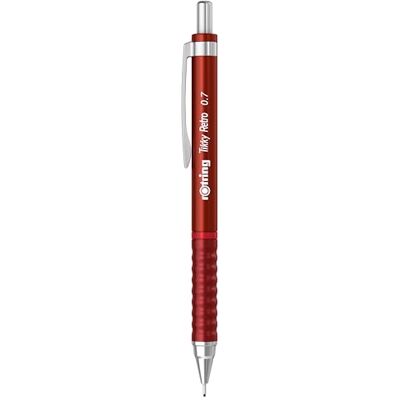 Rotring Lapizeira retro Tikky de 2B de 0,7 mm Corpo vermelho Aderência ondulada confortável 12 unidades Rotring Lapizeira retro Tikky de 2B de 0,7 mm Corpo vermelho Aderência ondulada confortável 12 unidades