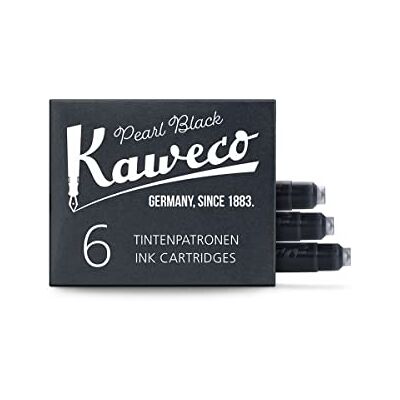 Kaweco – Conjunto de 6 tinteiros de tinta preto Kaweco – Conjunto de 6 tinteiros de tinta preto