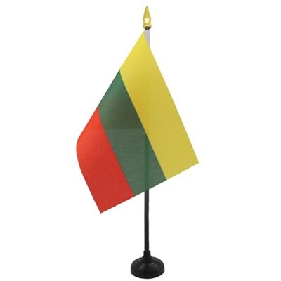 AZ FLAG Bandeira de mesa da Lituânia 15 x 10 cm bandeira de despacho lituana 10 x 15 cm ponta dourada AZ FLAG Bandeira de mesa da Lituânia 15 x 10 cm bandeira de despacho lituana 10 x 15 cm ponta dourada