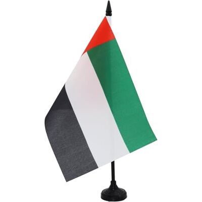 AZ FLAG Bandeira de mesa Emirados Árabes Unidos 21 x 14 cm base de plástico AZ FLAG Bandeira de mesa Emirados Árabes Unidos 21 x 14 cm base de plástico
