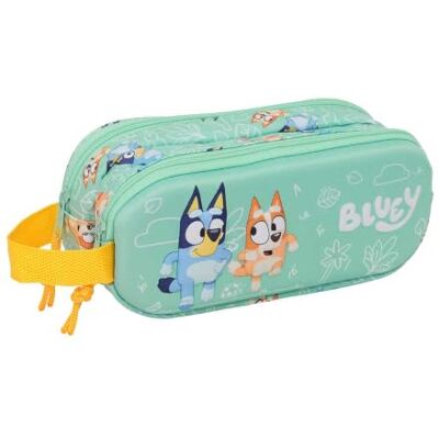Safta Plumier redondo Bluey de 18 peças, suporte para crianças com fecho de correr e organizador interior, inclui 8 marcadores grandes, 6 cores, lápis de luz, medidas 21 x 3,5 cm, estojo escolar Safta Plumier redondo Bluey de 18 peças, suporte para crianças com fecho de correr e organizador interior, inclui 8 marcadores grandes, 6 cores, lápis de luz, medidas 21 x 3,5 cm, estojo escolar