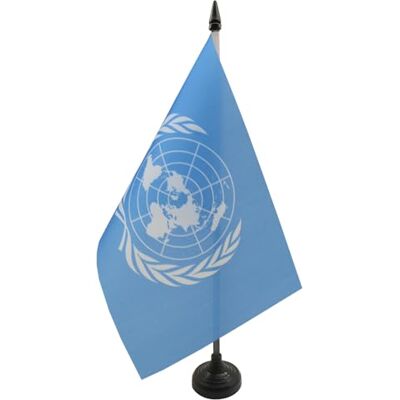 AZ FLAG Bandeira de mesa da ONU 21 x 14 cm bandeira de desembarque das nações unidas 14 x 21 cm AZ FLAG Bandeira de mesa da ONU 21 x 14 cm bandeira de desembarque das nações unidas 14 x 21 cm