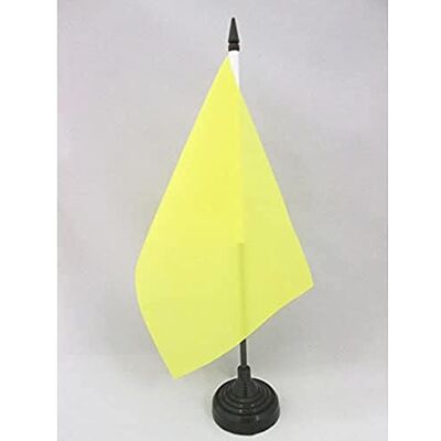 AZ FLAG Bandeira de mesa colorida amarela 21 x 14 cm bandeira de despacho amarela 14 x 21 cm AZ FLAG Bandeira de mesa colorida amarela 21 x 14 cm bandeira de despacho amarela 14 x 21 cm
