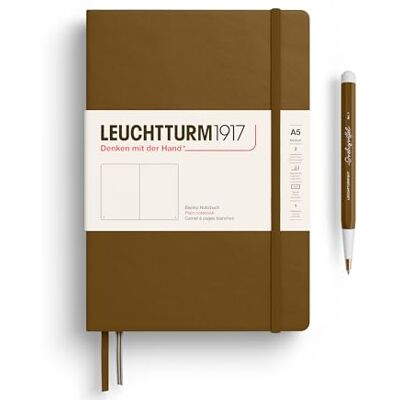 LEUCHTTURM1917 372196 Livre M (A5) 145 x 210 mm, capa dura, 251 páginas numeradas, Spice Brown, Lisa LEUCHTTURM1917 372196 Livre M (A5) 145 x 210 mm, capa dura, 251 páginas numeradas, Spice Brown, Lisa