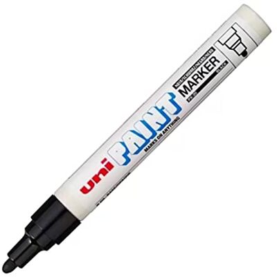 Uni-Ball 182099 Marcador Uni Paint PX-20, ponta redonda, 2-3 mm, espessura Ponta redonda de 2-3 mm, resistente à água e à luz, para várias superfícies Uni-Ball 182099 Marcador Uni Paint PX-20, ponta redonda, 2-3 mm, espessura Ponta redonda de 2-3 mm, resistente à água e à luz, para várias superfícies