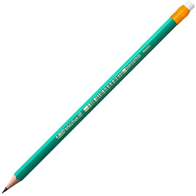 BIC Lápis Evolution original 655 HB com borracha, caixa de 12 unidades, cor verde BIC Lápis Evolution original 655 HB com borracha, caixa de 12 unidades, cor verde