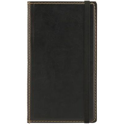 SECURIT Porta-contas Luxe Trendy Line- Madeira de faia cobertura de pele sintética fecho elástico café, bar, restaurante cor preta SECURIT Porta-contas Luxe Trendy Line- Madeira de faia cobertura de pele sintética fecho elástico café, bar, restaurante cor preta