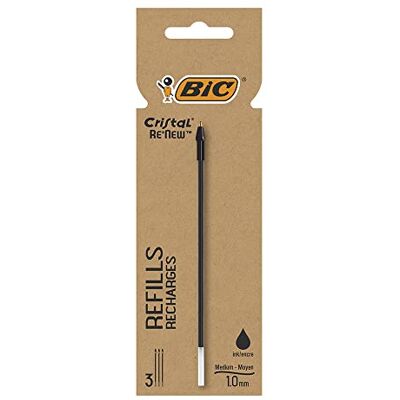 BIC Recarga esferográfica vidro renew cor preta blister de 3 unidades BIC Recarga esferográfica vidro renew cor preta blister de 3 unidades