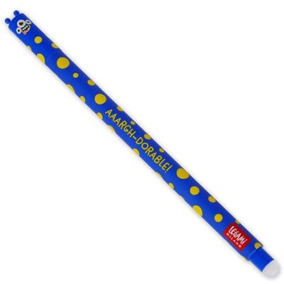 Legami Esferográfica de gel apagável com bola na extremidade para remover a tinta termossensível azul, diâmetro da ponta 0,7 mm, tema Monstro Legami Esferográfica de gel apagável com bola na extremidade para remover a tinta termossensível azul, diâmetro da ponta 0,7 mm, tema Monstro