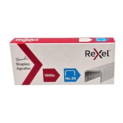 Rexel ACCO5020 Caixa 1500 agrafos número 25 galvanizadas Rexel ACCO5020 Caixa 1500 agrafos número 25 galvanizadas
