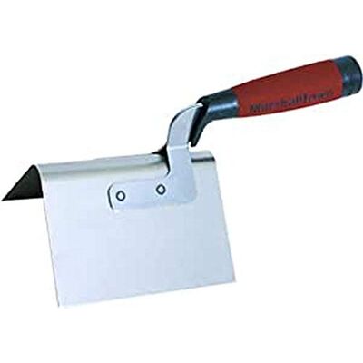 Marshalltown Llana Bullnose de canto exterior de com cabo DuraSoft, espátula de aço inoxidável, para estucadores e revogadores, dimensões: 127 x 89 mm Marshalltown Llana Bullnose de canto exterior de com cabo DuraSoft, espátula de aço inoxidável, para estucadores e revogadores, dimensões: 127 x 89 mm