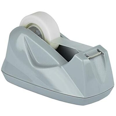 Acrimet Dispensador de fita de secretária, suporte de rolos de mesa, plástico, base antiderrapante (serviço pesado) (cor platinum) Acrimet Dispensador de fita de secretária, suporte de rolos de mesa, plástico, base antiderrapante (serviço pesado) (cor platinum)