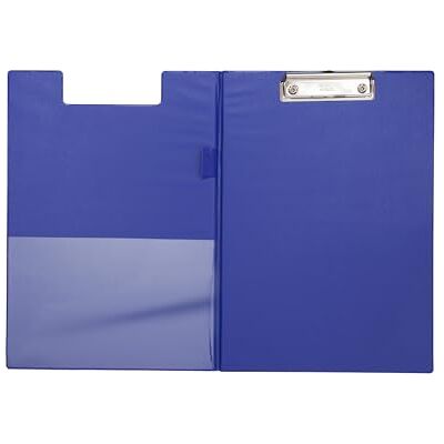 MAUL Pasta A4 azul pinça metálica e bolso Fixação firme até 80 folhas, formato vertical prático, laço para caneta, gancho integrado, capa resistente MAUL Pasta A4 azul pinça metálica e bolso Fixação firme até 80 folhas, formato vertical prático, laço para caneta, gancho integrado, capa resistente