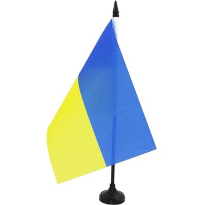AZ FLAG Bandeira de mesa da Ucrânia 21 x 14 cm bandeira do escritório ucraniana 14 x 21 cm AZ FLAG Bandeira de mesa da Ucrânia 21 x 14 cm bandeira do escritório ucraniana 14 x 21 cm