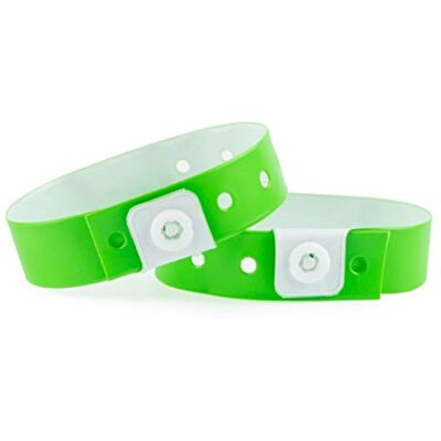 IBOO 100 pulseiras de plástico vinil para eventos festivais, ideais para a segurança, 25 x 1,6 cm, Vinil Plástico IBOO 100 pulseiras de plástico vinil para eventos festivais, ideais para a segurança, 25 x 1,6 cm, Vinil Plástico
