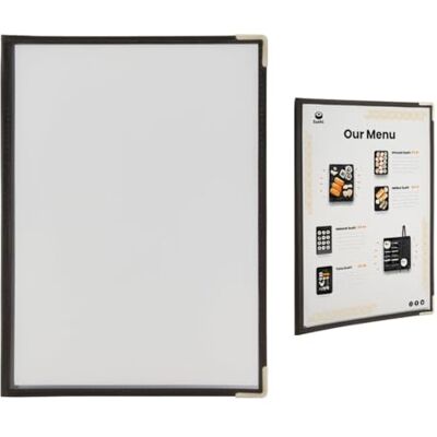 SECURIT Conjunto de 3 cartas, menu de cristal, formato A4, castanho SECURIT Conjunto de 3 cartas, menu de cristal, formato A4, castanho