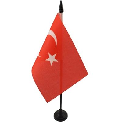 AZ FLAG Bandeira de Mesa da Turquia 15x10 cm Bandeirinha de Escritório Turca 10 x 15 cm AZ FLAG Bandeira de Mesa da Turquia 15x10 cm Bandeirinha de Escritório Turca 10 x 15 cm