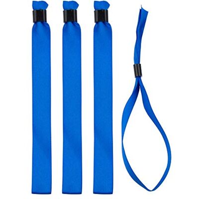 IBOO 20 pulseiras de tecido azul fita de cetim pulseiras descartáveis de identificação e segurança para eventos, festas, fecho de plástico unidirecional IBOO 20 pulseiras de tecido azul fita de cetim pulseiras descartáveis de identificação e segurança para eventos, festas, fecho de plástico unidirecional