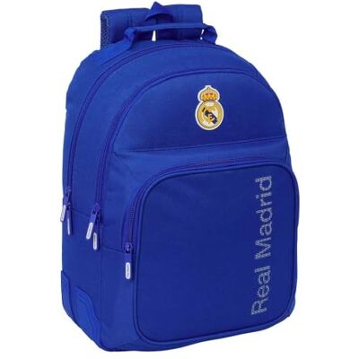 Safta Estojo escolar duplo real de Madrid, organizador escolar com dois compartimentos separados e com fecho de correr, alça lateral à mão, medidas 21 x 6 x 8 cm, suporte para todos 2 compartimentos Safta Estojo escolar duplo real de Madrid, organizador escolar com dois compartimentos separados e com fecho de correr, alça lateral à mão, medidas 21 x 6 x 8 cm, suporte para todos 2 compartimentos