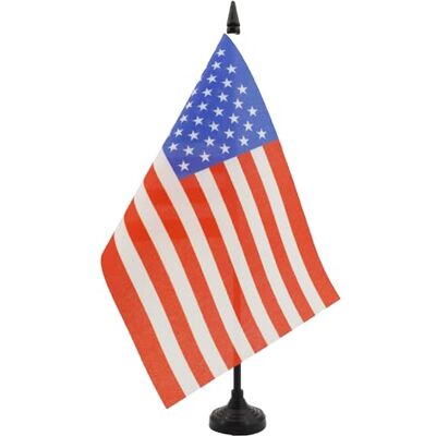 AZ FLAG Bandeira de mesa dos EUA 21 x 14 cm bandeira de despacho americana, EUA 14 x 21 cm AZ FLAG Bandeira de mesa dos EUA 21 x 14 cm bandeira de despacho americana, EUA 14 x 21 cm