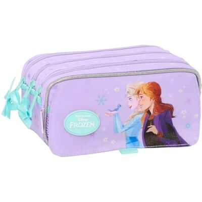safta Frozen Spirit Porta-tudo triplo grande, estojo infantil, estojo infantil, ideal para crianças na idade escolar, confortável e versátil, qualidade e resistência, 21,5 x 8 x 10 cm safta Frozen Spirit Porta-tudo triplo grande, estojo infantil, estojo infantil, ideal para crianças na idade escolar, confortável e versátil, qualidade e resistência, 21,5 x 8 x 10 cm
