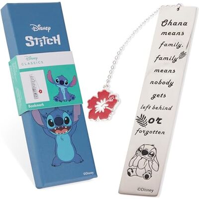 Disney Marcadores de metal para mulher com frase inspiradora presente para ela (prata Stitch) Disney Marcadores de metal para mulher com frase inspiradora presente para ela (prata Stitch)