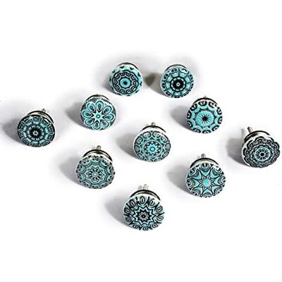 Nacnic - CeramicFloralTurquoise - Turquesa - cabinet knobs Nacnic - CeramicFloralTurquoise - Turquesa - cabinet knobs
