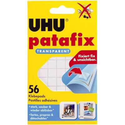 UHU 48815 Patafix Fita adesiva (56 unidades, dupla face, transparente) UHU 48815 Patafix Fita adesiva (56 unidades, dupla face, transparente)