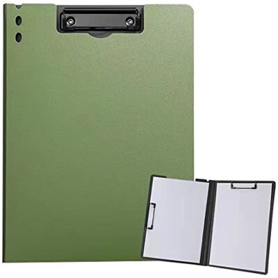 ZMREN Porta-papéis de plástico A4 com clipe duplo, prancheta padrão tamanho carta A4, adequado para trabalhadores de escritório, estudantes, professores (31,5 x 22,5 cm), cor verde ZMREN Porta-papéis de plástico A4 com clipe duplo, prancheta padrão tamanho carta A4, adequado para trabalhadores de escritório, estudantes, professores (31,5 x 22,5 cm), cor verde
