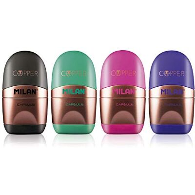MILAN Capsule Copper borracha, branco, pequeno, 12 MILAN Capsule Copper borracha, branco, pequeno, 12