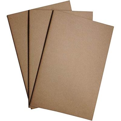 WANDERINGS Inserção A5 em branco para caderno de viagem / recargas para diário A5 14 cm x 21 cm 3 cadernos, 240 páginas em branco peças de reposição para cadernos de viagem, diários WANDERINGS Inserção A5 em branco para caderno de viagem / recargas para diário A5 14 cm x 21 cm 3 cadernos, 240 páginas em branco peças de reposição para cadernos de viagem, diários