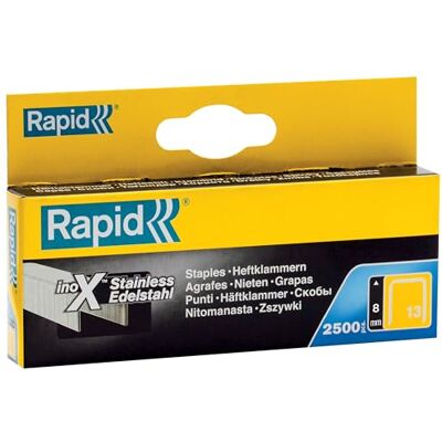 Rapid 2500 grampos finos n.13/8, aço INOX, para tapeçaria e decoração Rapid 2500 grampos finos n.13/8, aço INOX, para tapeçaria e decoração