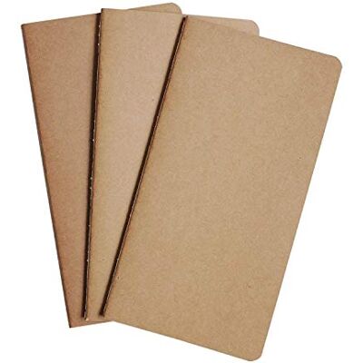 WANDERINGS Peças de reposição para diário de viajante papel com linhas, recargas de planificador A6 pacote de 3 recargas para caderno de viagem escrever e diário de couro 8,25 x 5,5 " / 10,5 x WANDERINGS Peças de reposição para diário de viajante papel com linhas, recargas de planificador A6 pacote de 3 recargas para caderno de viagem escrever e diário de couro 8,25 x 5,5 " / 10,5 x