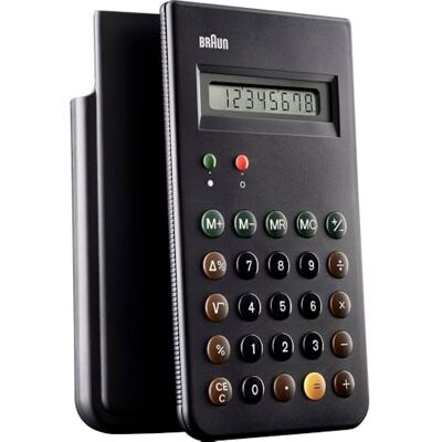 Braun BNE-001-BK Calculadora eletrónica, capacidade de operação de 8 dígitos, tampa protetora deslizante, desligamento automático, cor preta Braun BNE-001-BK Calculadora eletrónica, capacidade de operação de 8 dígitos, tampa protetora deslizante, desligamento automático, cor preta