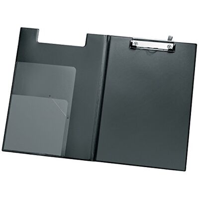 VELOFLEX Pasta de papel com pinça de metal (tamanho A4, PVC, bolsos transparentes), cor preta Clip metálico con 10 cm de apertura, bolsillos transparentes, para unas 100 hojas de papel de 80 g, soporte para bolígrafo VELOFLEX Pasta de papel com pinça de metal (tamanho A4, PVC, bolsos transparentes), cor preta Clip metálico con 10 cm de apertura, bolsillos transparentes, para unas 100 hojas de papel de 80 g, soporte para bolígrafo
