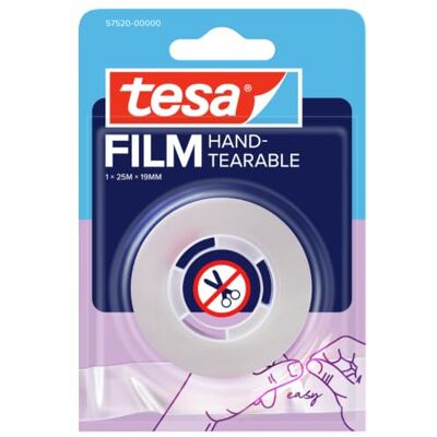 tesa Filme, von Hand einreißbar, transparente, 19 mm x 25 m Fita adesiva rasgável à mão usada sem dispensador para aplicações rápidas adesão forte e duradoura tesa Filme, von Hand einreißbar, transparente, 19 mm x 25 m Fita adesiva rasgável à mão usada sem dispensador para aplicações rápidas adesão forte e duradoura