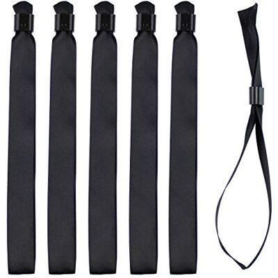 IBOO 100 pulseiras pretas de tecido fita de cetim pulseiras descartáveis de identificação e segurança para eventos, festas, fecho de plástico unidirecional IBOO 100 pulseiras pretas de tecido fita de cetim pulseiras descartáveis de identificação e segurança para eventos, festas, fecho de plástico unidirecional
