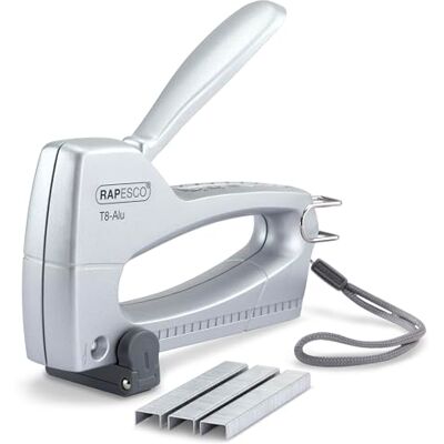 Rapesco T8-Alu agrafador com 300 agrafes, 13/6 mm, alumínio e metal, cinzento Rapesco T8-Alu agrafador com 300 agrafes, 13/6 mm, alumínio e metal, cinzento