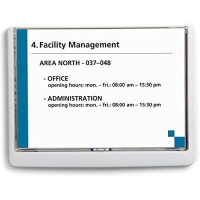 Durable Identificação para portas CLICK SIGN A5 horizontal 210 x 148,5 mm,, para colar ou aparafusar, branco Durable Identificação para portas CLICK SIGN A5 horizontal 210 x 148,5 mm,, para colar ou aparafusar, branco